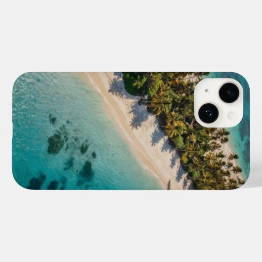 Türkis Escape Case-Mate iPhone Hülle (Rückseite (Horizontal))