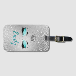 Türkis Fabulous Glitzer Eyes Gepäckanhänger