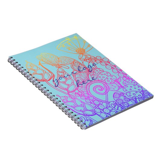 Türkis Fantasy Butterfly Notizblock (Rechte Seite)