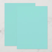 Türkis Farbe Einladung (Vorne/Hinten)