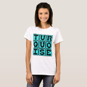 Türkis, Farbe T-Shirt (Vorne ganz)