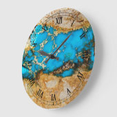 Türkis-Felsen 1 Große Wanduhr (Winkel)