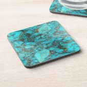 Türkis-Felsen-Geschenk Getränkeuntersetzer (Linke Seite)