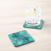 Türkis-Felsen-Geschenk Getränkeuntersetzer (Rechte Seite)