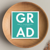 Türkis | Fett Grad Abschluss Serviette