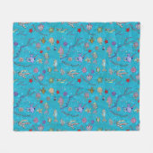 Türkis-Fisch-Muster Fleecedecke (Vorderseite (Horizontal))