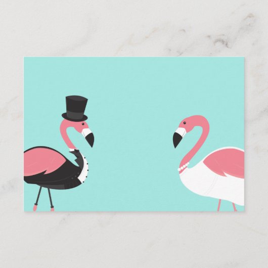 Türkis Flamingo Details Begleitkarte (Rückseite)