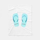 Türkis Flip Flops Fleece Blanket (Vorderseite)