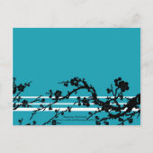 Türkis Floral Save the Date Hochzeit Postkarte (Rückseite)