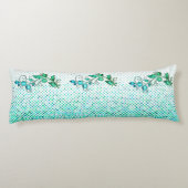 Türkis Floral Seitenschläferkissen (Rückseite)
