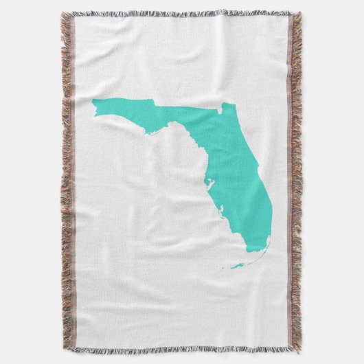 Türkis Florida Form Decke (Vorderseite Vertikal)