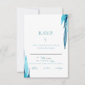 Türkis Foliage UAWG RSVP Karte (Vorderseite)