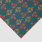 Türkis Folk Kunst Florenz Gemütlicher Rustikaler H Seidenpapier (Detail)