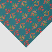 Türkis Folk Kunst Florenz Gemütlicher Rustikaler H Seidenpapier (Detail)