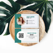 Türkis Foto QR Code Verbinde dich mit mir Visitenkarte