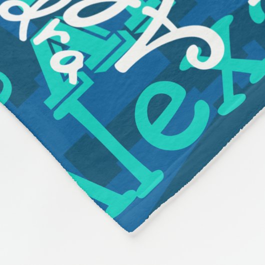 Türkis Frozen Ice Blue Girls Name Collage Fleecedecke (Ecke)