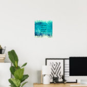 Türkis fügen Sie ein Zitat gestrichen Not Design Poster (Heimbüro)