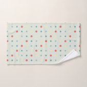 Türkis, gelb und orange Punkte Badhandtuch Set (Handtuch)