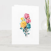 Türkis, Gelb und Rosa Blumenzehen Programm (Rückseite)