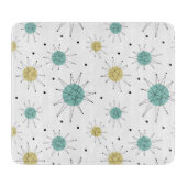 Türkis-Gelbe Franziskanische Sternexplosion Mitte Schneidebrett (Vorderseite)