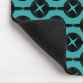 Türkis Gelegentlich Circles Mousepad (Ecke)