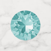 Türkis Gems Confetti Konfetti (Klein Vorderseite)