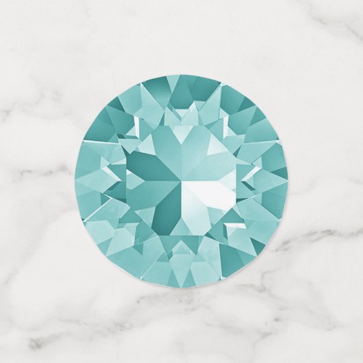 Türkis Gems Confetti Konfetti (Klein Vorderseite)