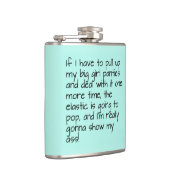 Türkis gesetzter großer Mädchen-Schlüpfer-Name Flachmann (Rechts)