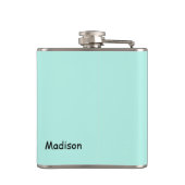 Türkis gesetzter großer Mädchen-Schlüpfer-Name Flachmann (Rückseite)