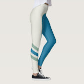 Türkis gezähmte Seitenband-Leggings Leggings (Rechts)