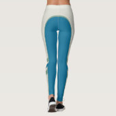 Türkis gezähmte Seitenband-Leggings Leggings (Rückseite)
