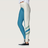 Türkis gezähmte Seitenband-Leggings Leggings (Links)