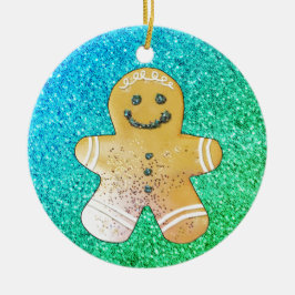 Türkis Gingerbread Junge Ornament