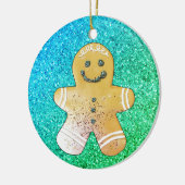 Türkis Gingerbread Junge Ornament (Links)