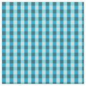 Türkis-Gingham-Gewebe Stoff (Nahaufnahme)