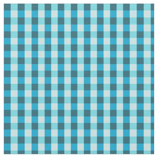 Türkis-Gingham-Gewebe Stoff (Nahaufnahme)