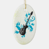 Türkis-Gitarre-Blätter, maßgeschneidert Keramik Ornament (Rechts)