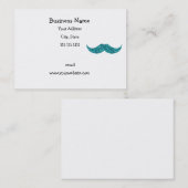 Türkis-Glitterschnurrbart Visitenkarte (Vorne/Hinten)