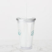 Türkis Glitzer Bride Wedding Acryltrinkbecher (Rechts)