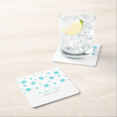 Türkis Glitzer Confetti Paper Untersetzer (Vor Ort)