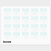 Türkis-Glitzer Confetti Wedding Stickers (Blatt)