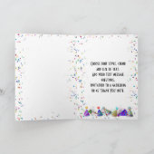 Türkis GLÜCKLICH NEUES JAHR! Feiertagskarte (Innenseite)