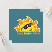 Türkis glückliche Sommersolstice 2024 Karte (Vorderseite/Rückseite Beispiel)