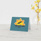 Türkis glückliche Sommersolstice 2024 Karte (Gelbe Blume)