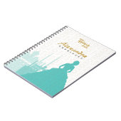 Türkis & Gold Arabian Quinceñera Notizblock (Linke Seite)