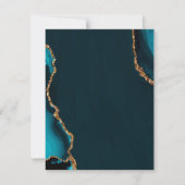 Türkis & Gold Beerdigung Gedenkmal Danke Karte (Rückseite)