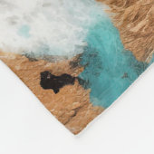 Türkis Gold Black Leopard Fleecedecke (Ecke)