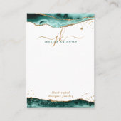 Türkis Gold Glitzer Agate Juwelier Display Visitenkarte (Vorderseite)