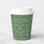 Türkis-Gold-Glitzer-PAPIER CUPS Pappbecher (Links)