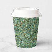Türkis-Gold-Glitzer-PAPIER CUPS Pappbecher (Rechts)